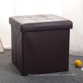 2021 Wholesale PU Leather Storage Ottoman and Foldable Ottoman Storage for Furniture Storage Box